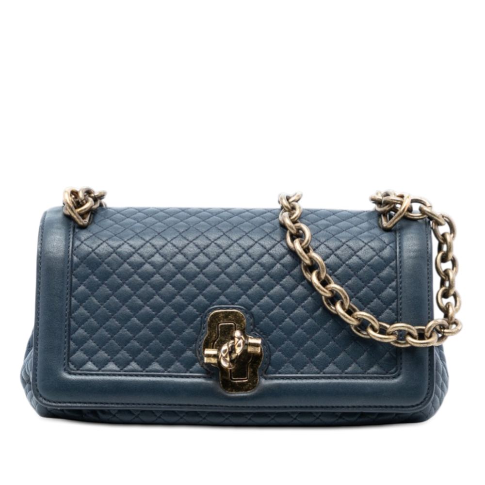 Pre-Loved Bottega Veneta Quilted Leather Olimpia Knot Shoulder Bag